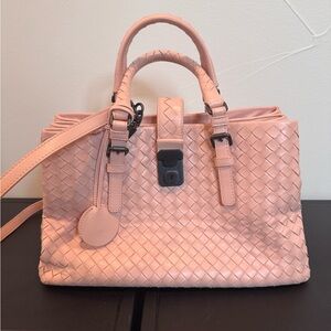 Bottega Veneta Pink Intrecciato Satchel